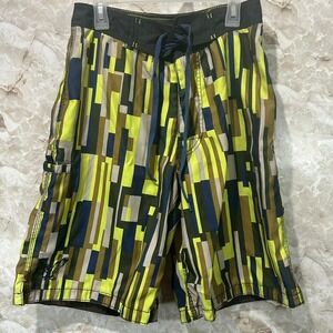 American Eagle Outfitters Mens Board Shorts Geometric Print Swim Trunks Size 26
